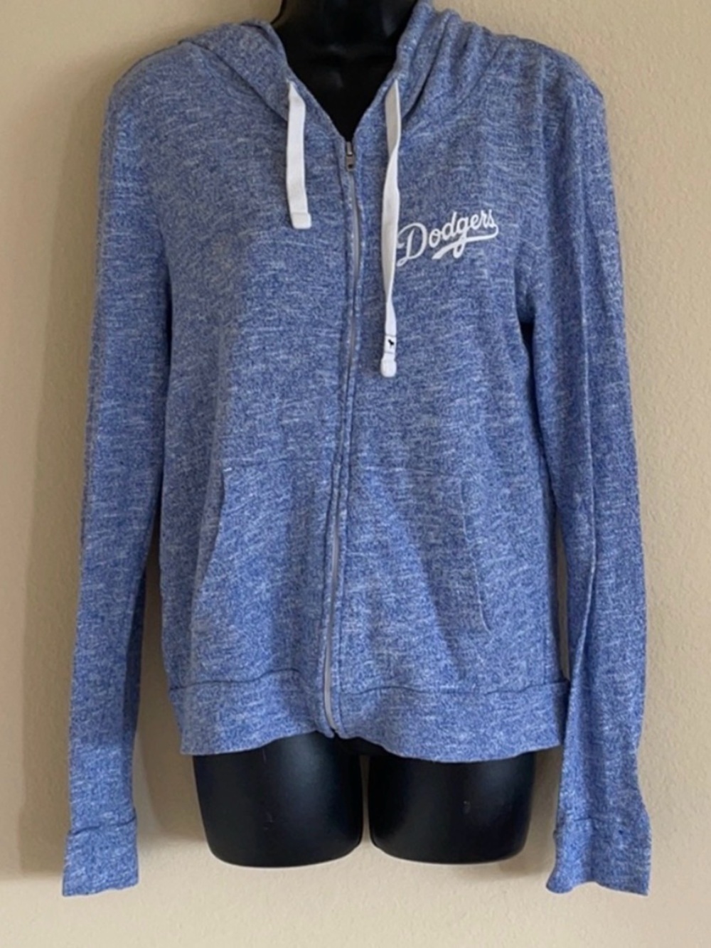 PINK Victoria's Secret Blue Dodgers Zip-Up Hoodie
